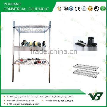 2015 hot sell NSF 250KGS 36x 14 inch heavy duty industrial 3 layer wire mesh rack (YB-WS009)