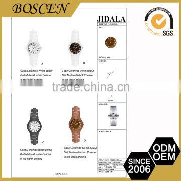 Premium Quality Custom Printing Logo Low Cost Japan Movt Watches Stainless Steel