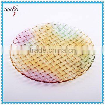 decorative large glass plates glass charger plate