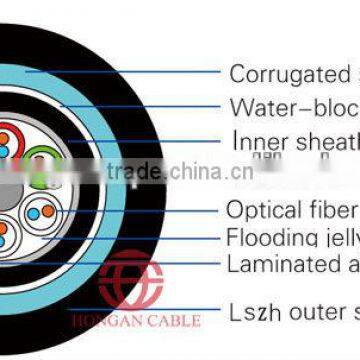 armoured 12 core Flame retardant fiber optic side glow cable prices