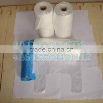 OEM cheaper price for shopping plastic vest handle shopping bags on roll