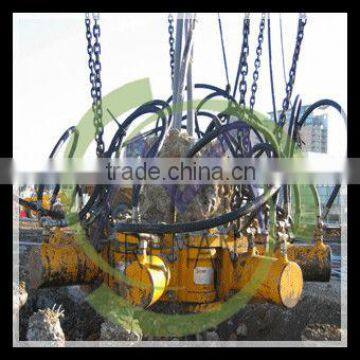 Hydraulic pile cutting machine.