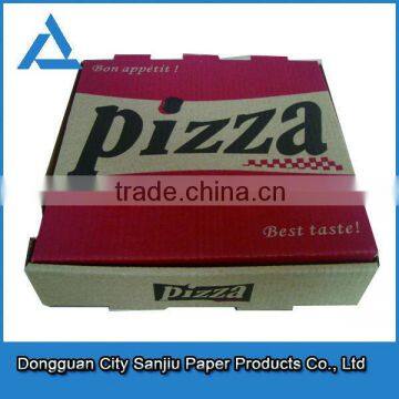customized high quality corrugated cardboard Italy pizza box custom and wholesale