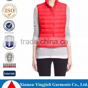 Hot Selling New Arrival Wholesale Cheap Water Resistant Short Down Vest For Womens