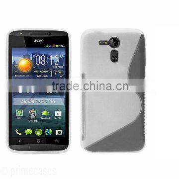 transparence tpu case for Acer Liquid E700 s line case high quality