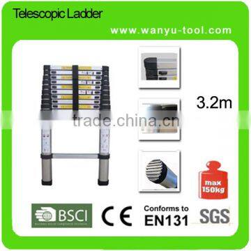 Telescopic ladder 3.8m with CE/EN131