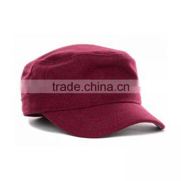 2015 Factory Supply Fashion and High End Cotton Material Burgundy Military Hat photo-3