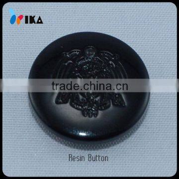 custom laser engraved flower resin buttons/resin button with black colour