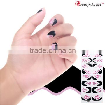 16Tips Special Nail Wrap Cool White Fashion Glass Nail sticker