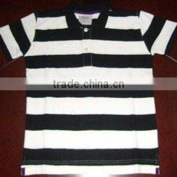 Black And White Color Polo Shirt