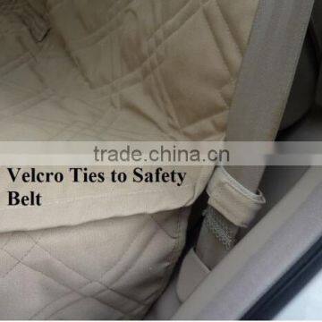 Deluxe Quilted and Padded Tan Car Back Seat With Two Flaps photo-5