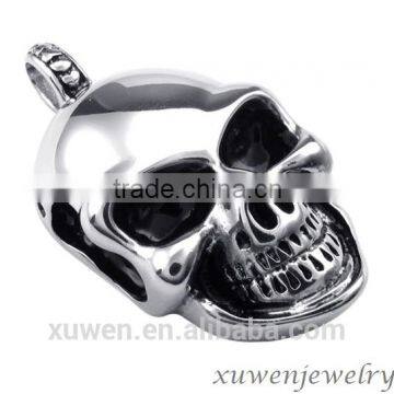 Mirror Polish Enamel Stainless Steel Skull Jewelry Wholesale photo-2