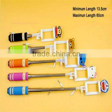 2015 Hot Sell Mini Wired All In One Selfie Stick Handheld Extendable Fold Selfie Stick Holder For Cell Phone photo-6