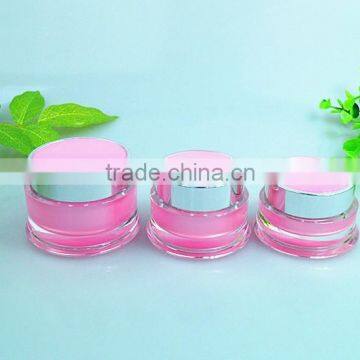 Cystal top ABS cap plastic acryrlic cream jars