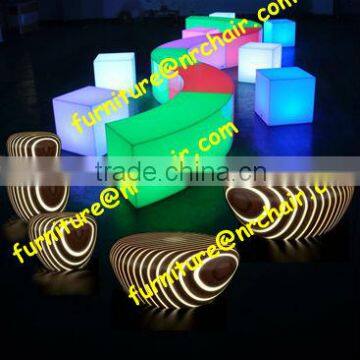 Shanghai glowing furniture wholesale acrylic lounge LED light sitting cube seat