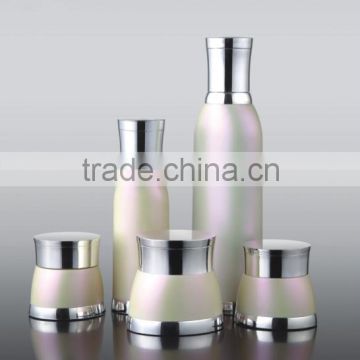 White color plastic packaging for cosmetics with plating