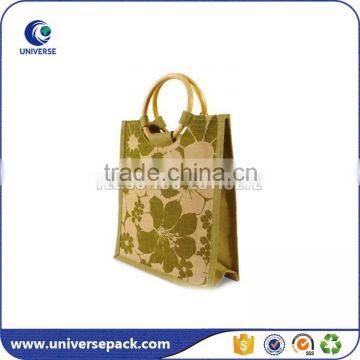 Durable Promotional bamboo handle jute bag for shopping                        
                                                                                Supplier's Choice