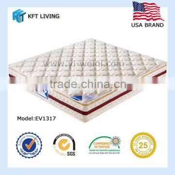 Using high grade brocade and fabric with copressed foam and 6 turns stainless spring for best mattress
