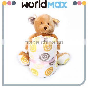 New Designed OEM Service Croci Bear Plush Baby Blanket