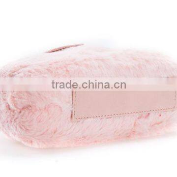 Pink Young Girl Plush Cross Body Bag Eco Friendly Fabric