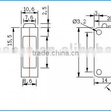 Small Square 12-24V dc Diffuse Photoelectric Sensor With CE photo-6