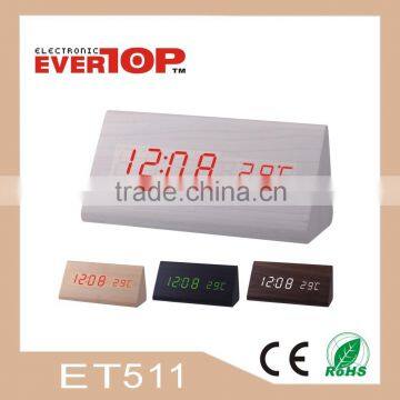 2016 NEW WOODEN LED TABLE CLOCK ET511