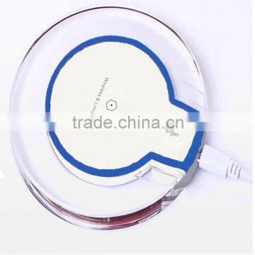 hottest with Mobile Phone Use and Electric Type crystal Wireless charger for samsung S6/HTC