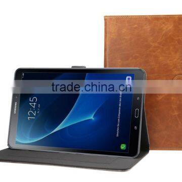 Vintage Leather Wallet Case Leather Tablet Case for Samsung Galaxy Tab A 10.1 (T580)