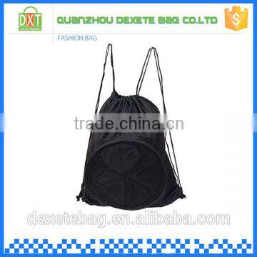 2015 fashion design colorful basketball small nylon mesh drawstring bag