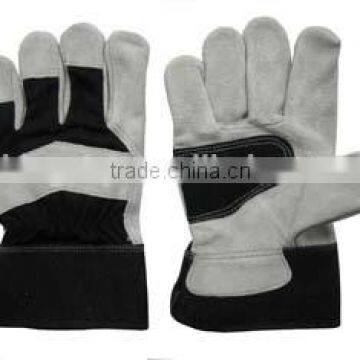 Cow Split Leather Half Reinforcement Palm Work Glove