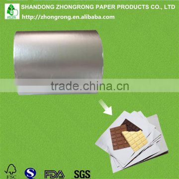 alu foil laminated paper for chocolate wrapping