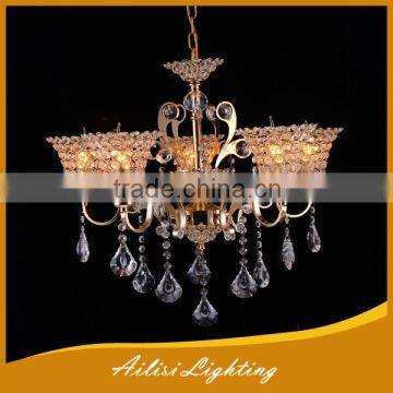 Arab Popular Hot Selling Top Quality 5 Lights Crystal Chandelier for Home Decoration