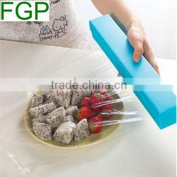 Color paper box for household aluminum foil roll/preservative film roll with saw blade cutter in China