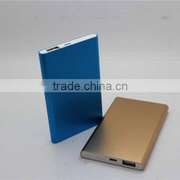 Aluminum Metal Shell 5000mAh Super Slim Lithium Polymer Portable wholesale power bank