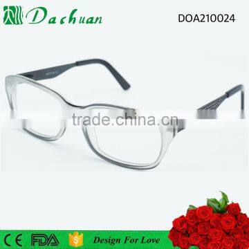 CNC machine handmade acetate frame stainless steel temple custom optical frames