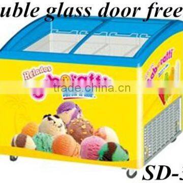 Best seller single-temp commercial sliding glass door chest freezer