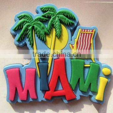 2014 Miami Landscape Adhesive Sticker PVC Rubber Label