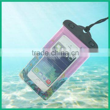 China supplier universal colourful floating PVC waterproof bag with gasbag for mobile phone