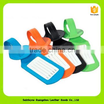 16039 wholesale cheap price real leather luggage tag