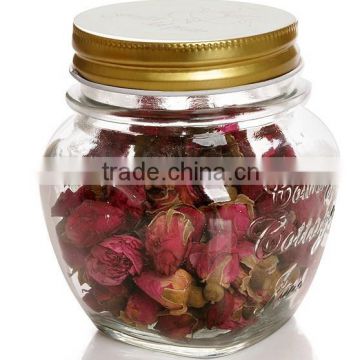 storage glass jar with lid and rubber mat