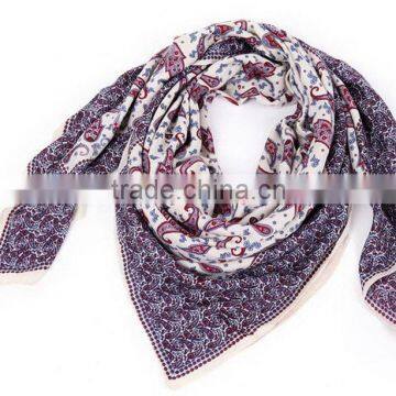 screen printed polyester lady scarf latest design