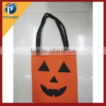 2015 halloween bag,halloween candy bag,halloween felt pumpkin bag, pumpkin shopping bag