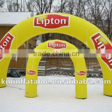 lipton yellow inflatable advertising entrance finish racing arch