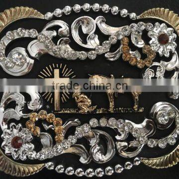 New fashion men's rodeo prayer western rhinestone belt buckle