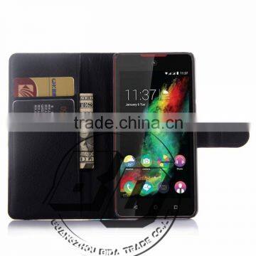 Top Selling Durable Flip Wallet Style Magnetic Flip Stand PU Leather Case For Wiko Rainbow Lite Luxury Leather Case photo-3