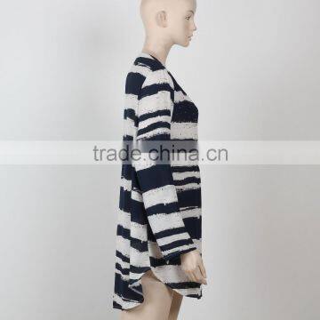 Woman Casual Dress Shirt Dress Chiffon Fabric Black and White Woman Clothing Guangzhou photo-2