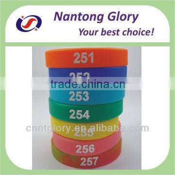 Custom Consecutive Number Silicone Wristband