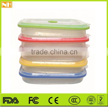 Newly product 900ML Rectangle Collapsible preserving box /lunch box