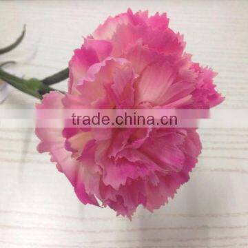 pink real touch carnation craft fabric flower for wedding decor