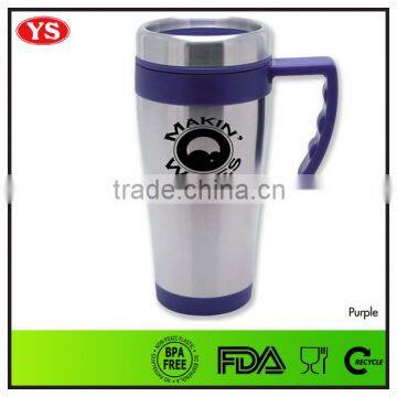 450 ml double wall thermal mug with handle